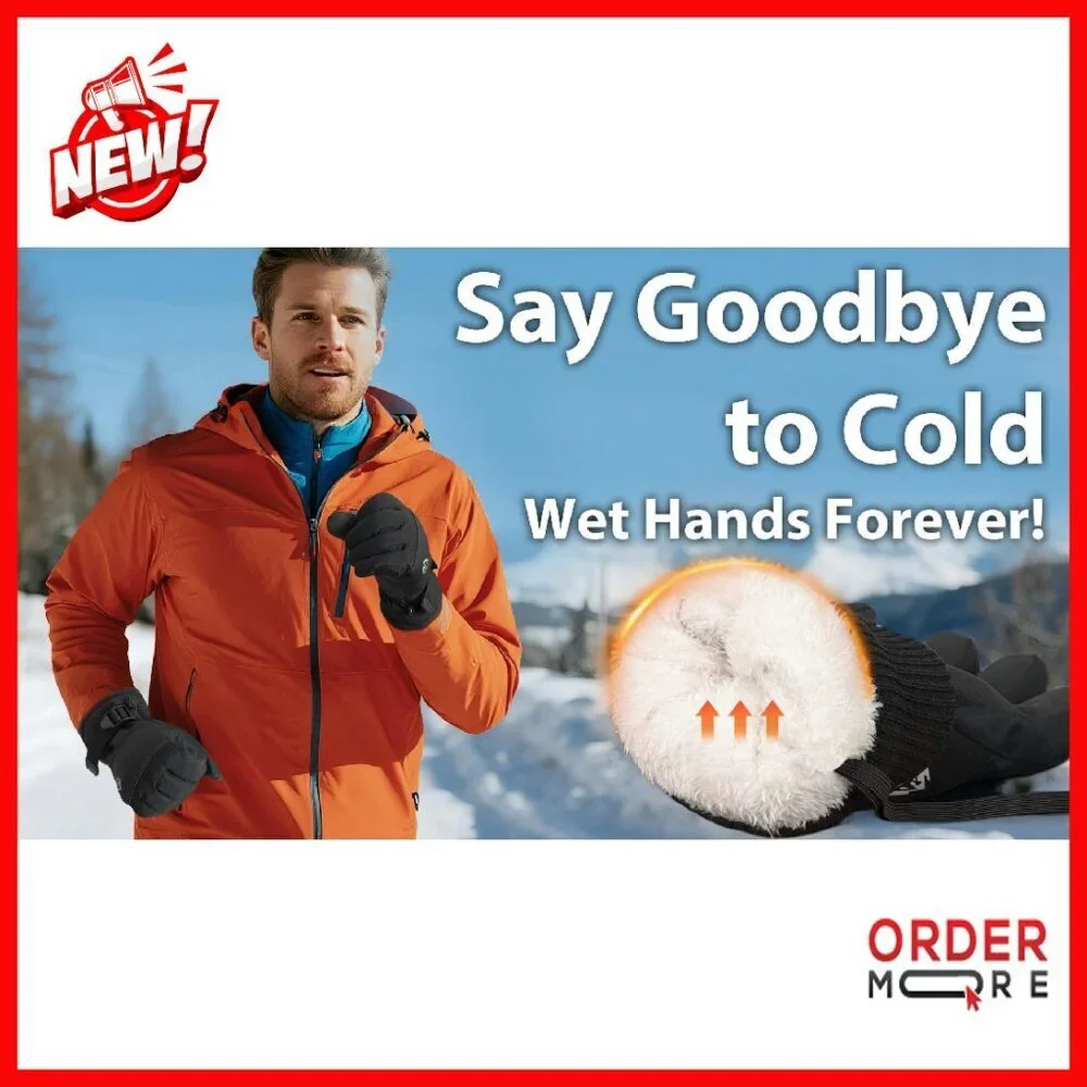 Waterproof Winter Gloves with 3M Thinsulate & Touchscreen Tech